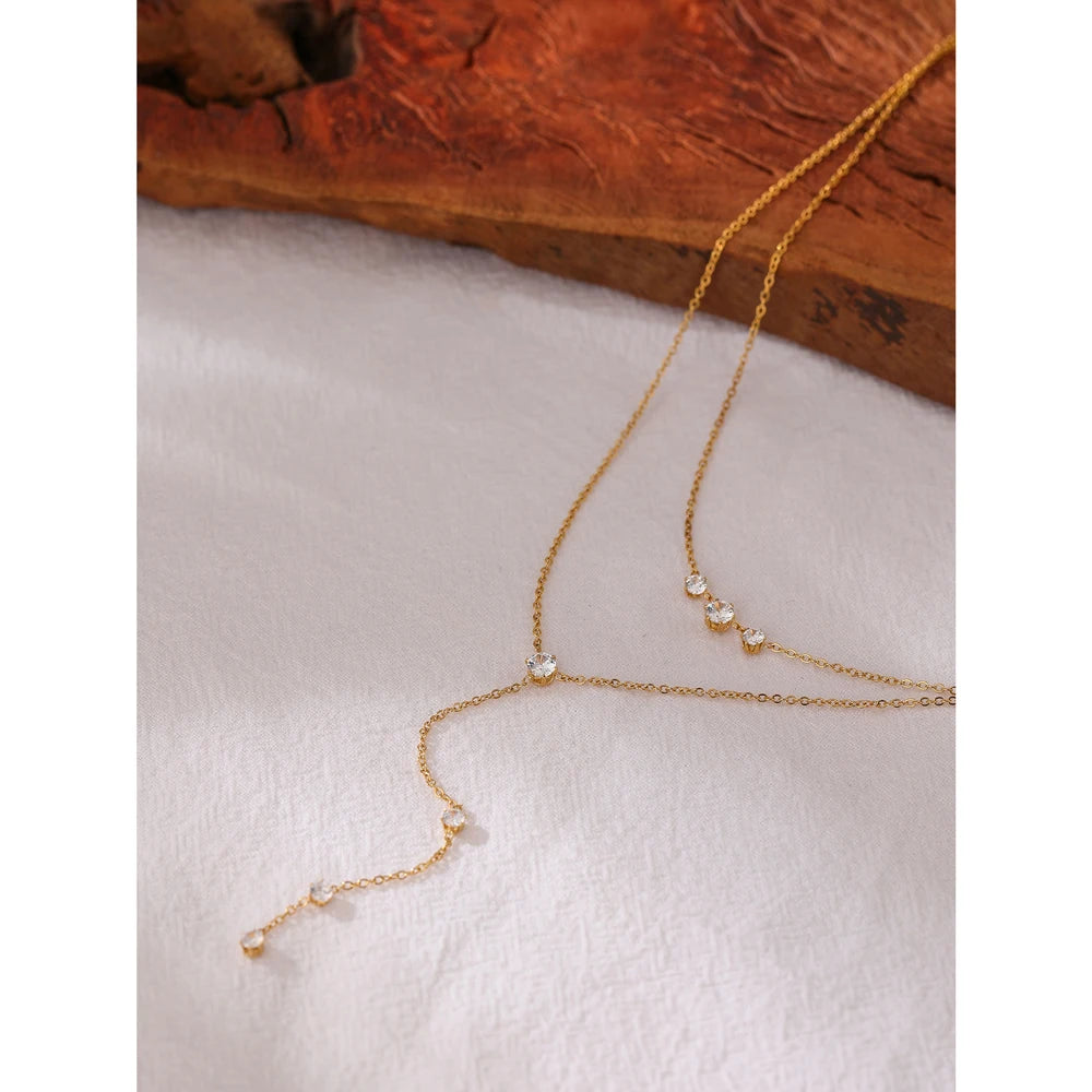 Layered Long Pendant Necklace