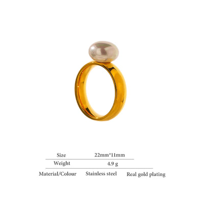 Shell Pearl Ring