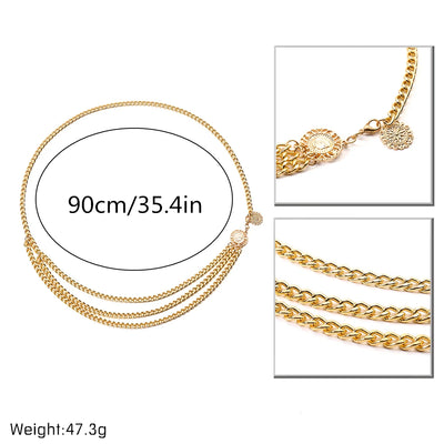 &nbsp;Beach Multilayer Waist Belt Chain&nbsp;