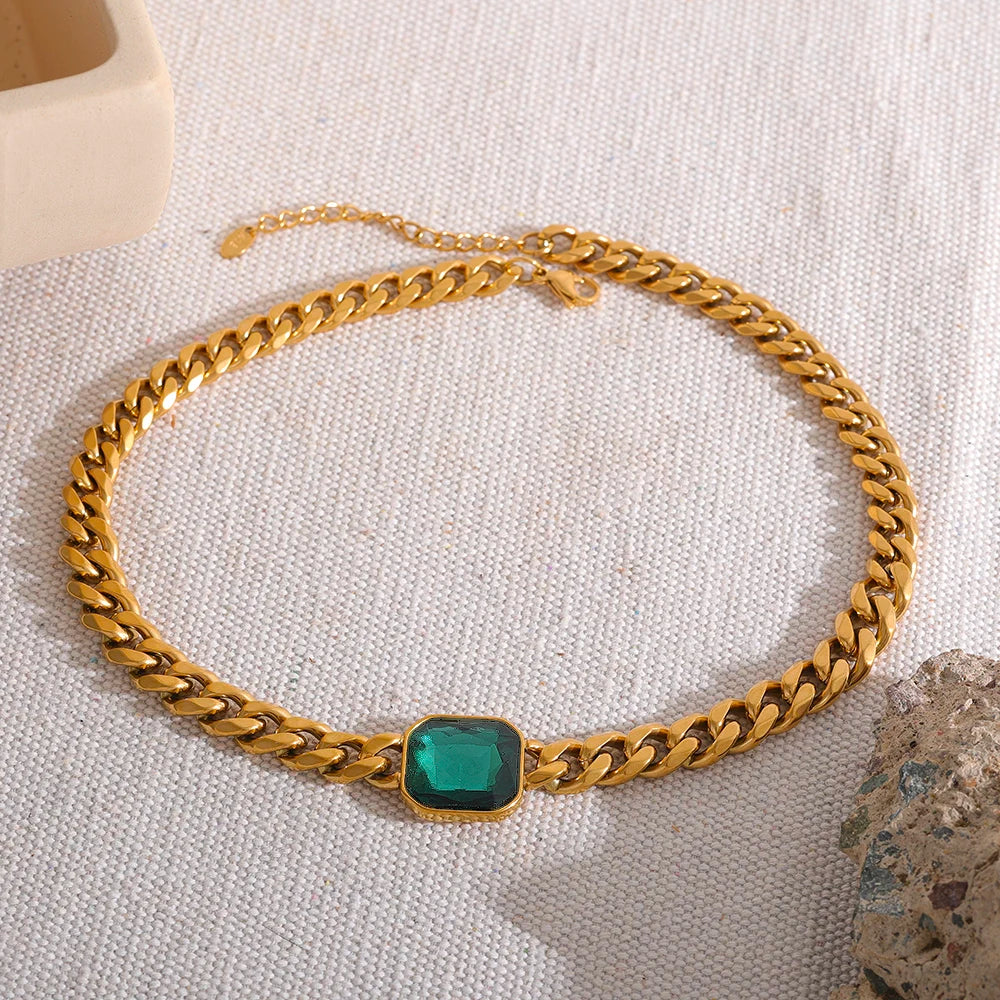 Thick Cuban Chain Green