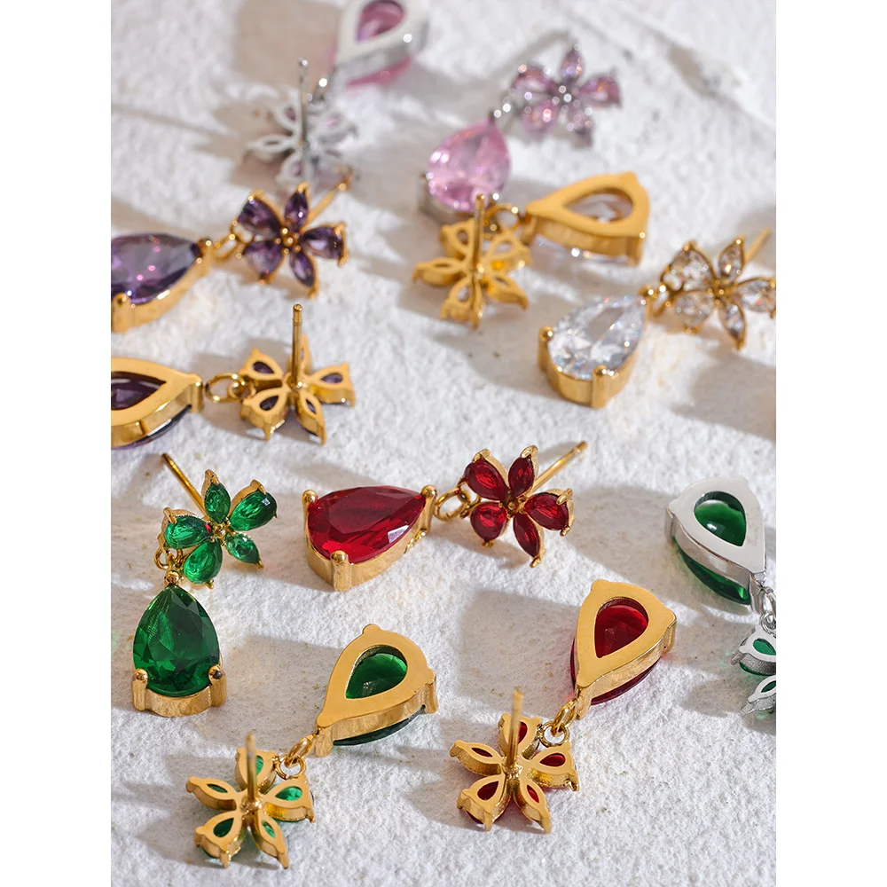 Flower Exquisite Bling Earrings