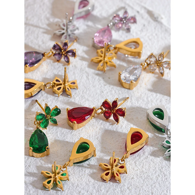 Flower Exquisite Bling Earrings