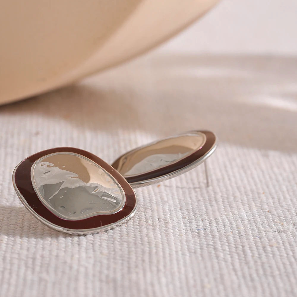 Vintage Enamel  Earrings